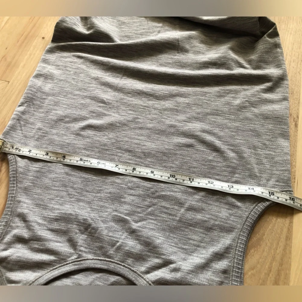 Lululemon In The Flow Grey Ruched Tank Dress - Picture 10 of 12